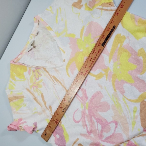 Ted Baker‎ Womens Linen Blend Top Size 2 (US Small) Pastel Floral Lightweight - Picture 8 of 10